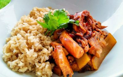 Pollo con salsa de soja y miel (teriyaki)